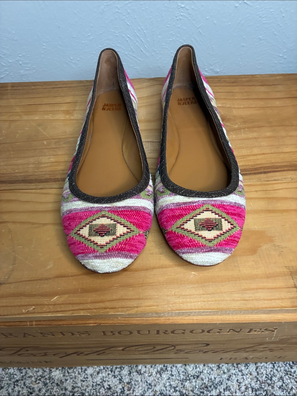 Jasper & Jefferies Pink Patterned Women's Ballet Flats